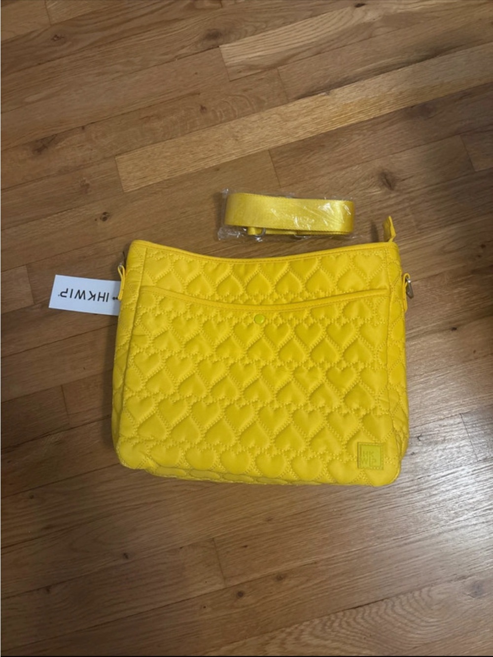 Quilted Yellow Crossbody Bag by HIKWIP
